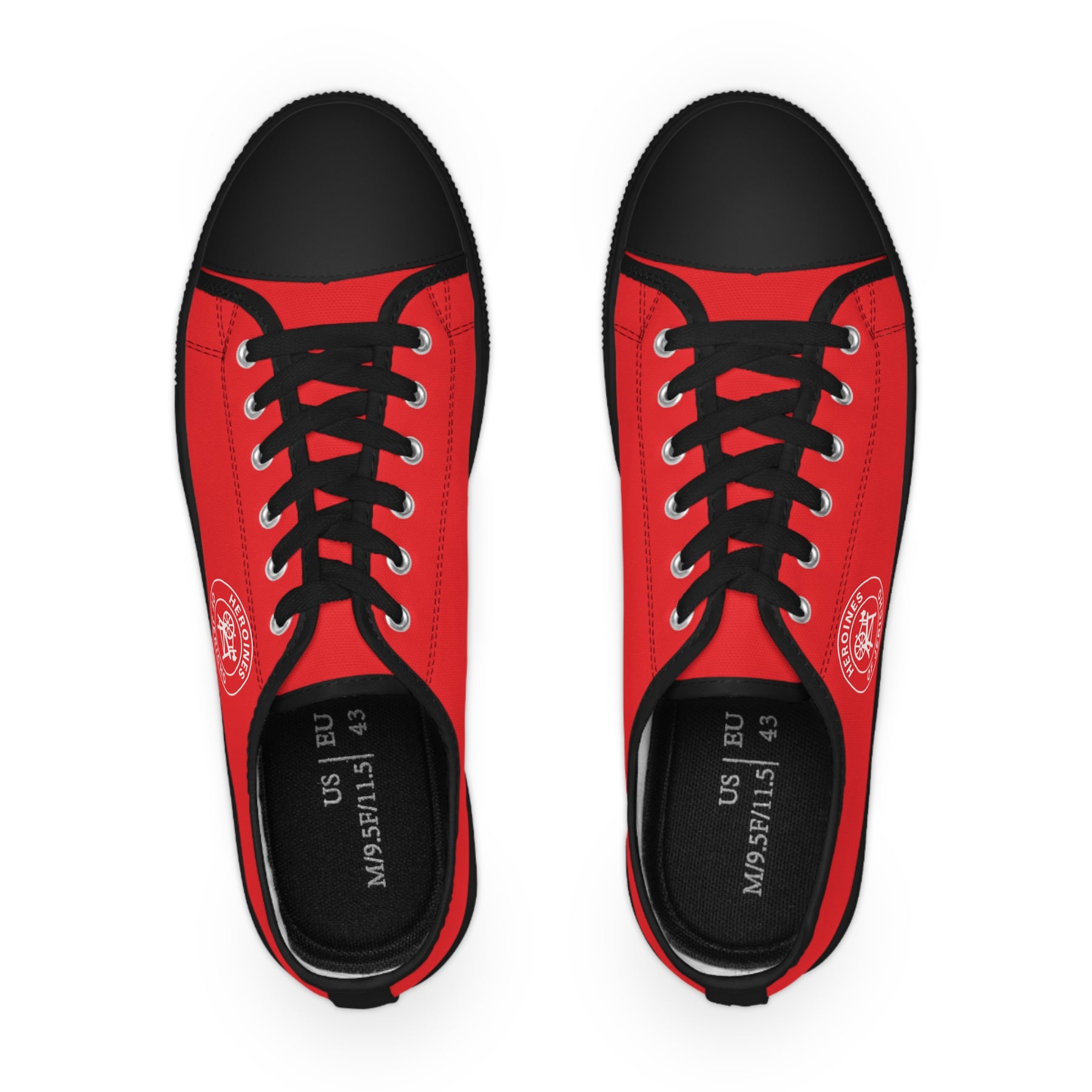 Heroines of Jericho Sneaker - Low Top Sneaker Black & White White Emblem - Bricks Masons