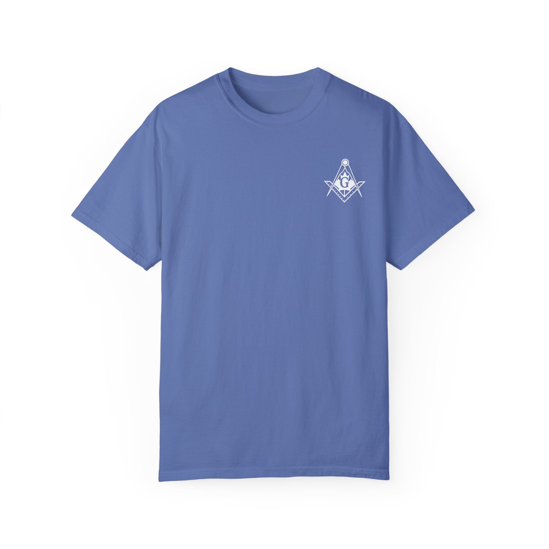 Master Mason Blue Lodge Canada Jurisdiction T-Shirt - Garment-Dyed Tee - Bricks Masons