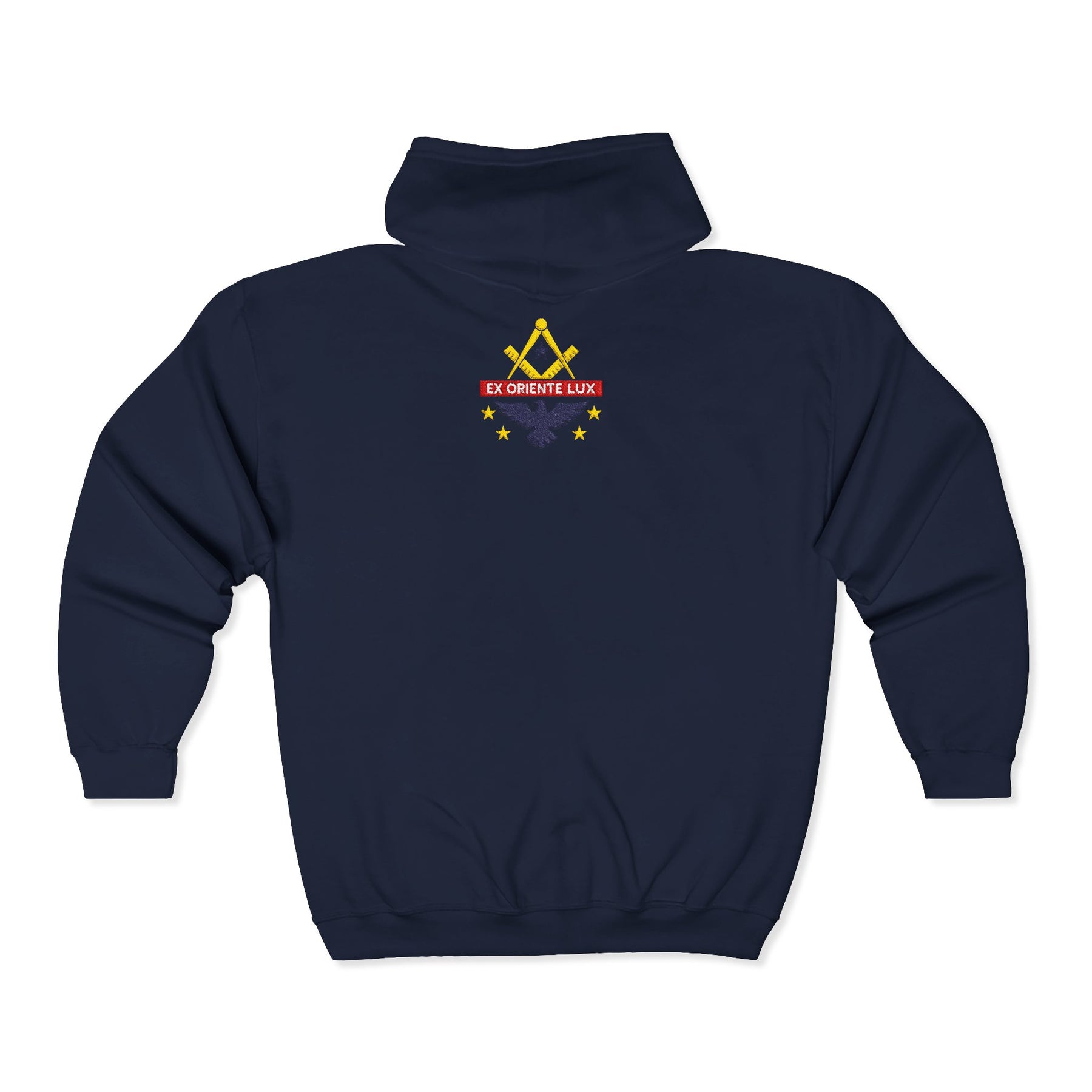 National Sojourners Hoodie - Zip Up Jacket Dual-Side Embroidery - Bricks Masons