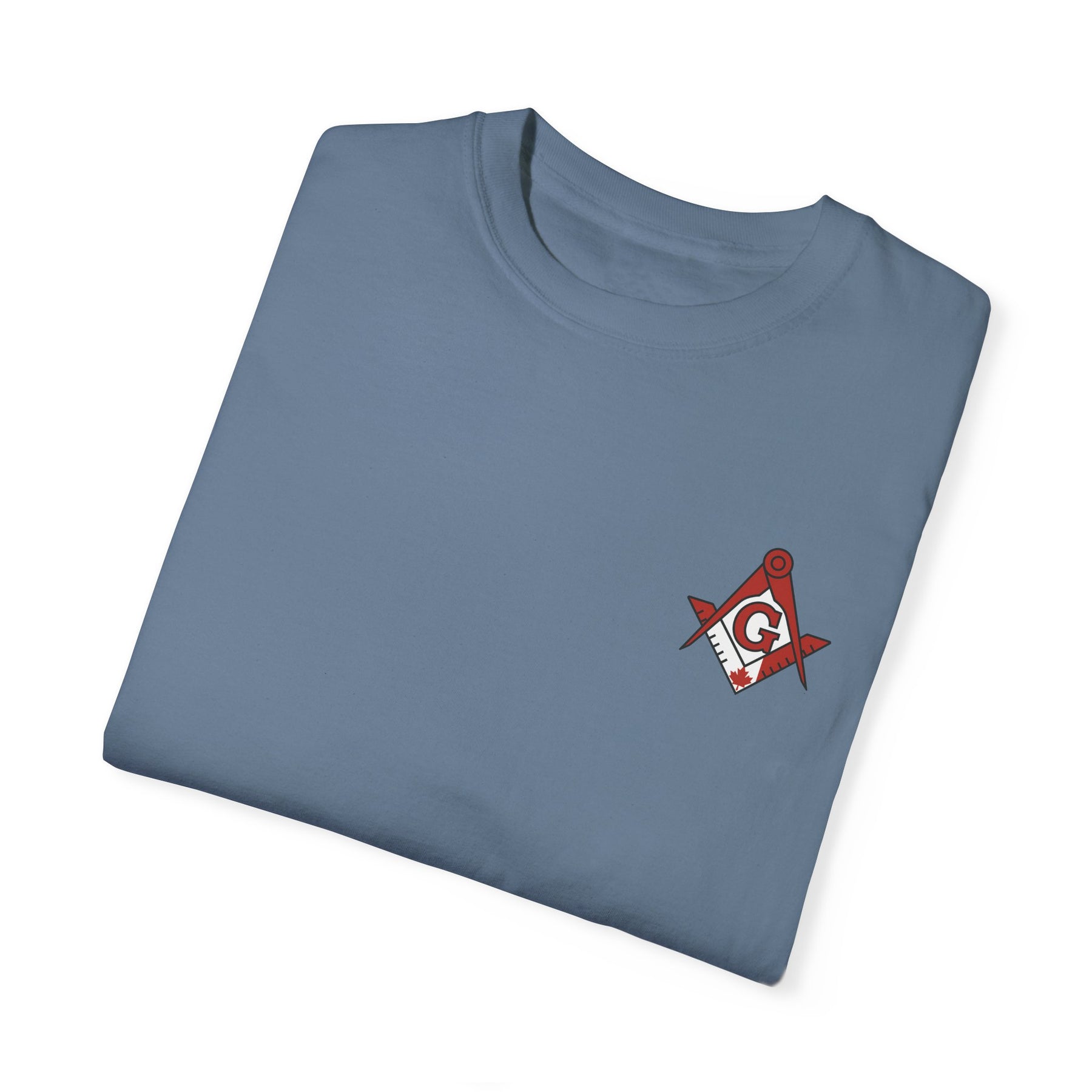 Master Mason Blue Lodge Canada Jurisdiction T-Shirt - Garment-Dyed Tee Various Colors - Bricks Masons
