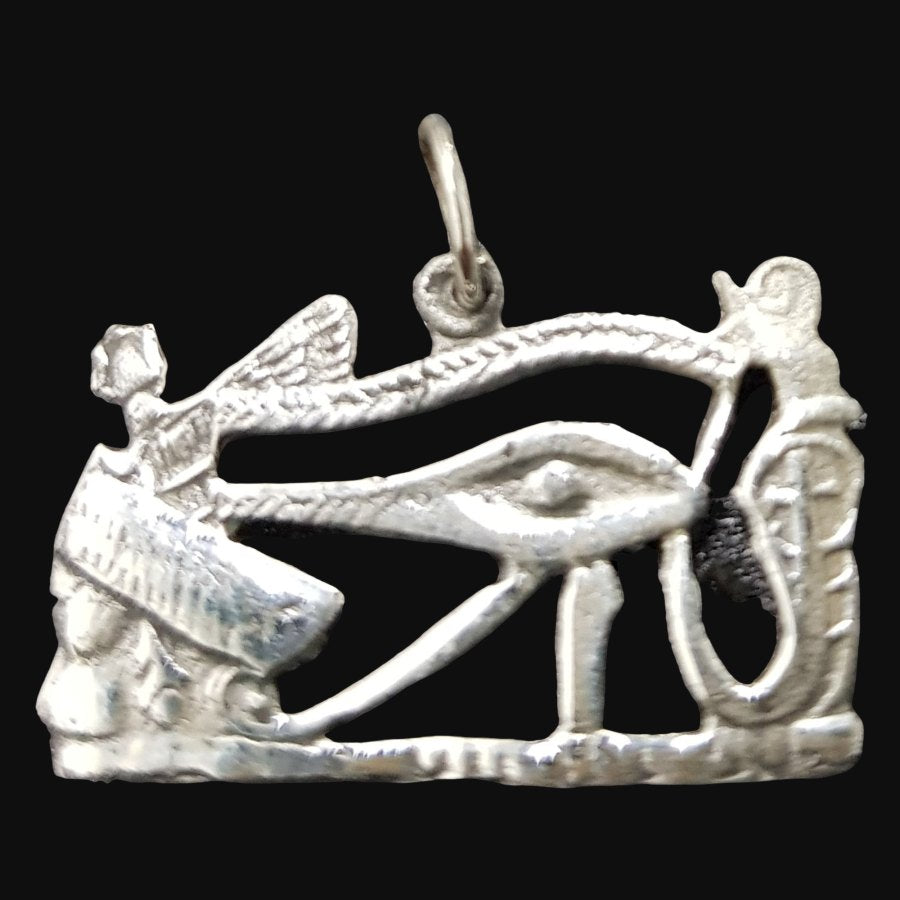 Egyptian Horus Eye Pendant, Silver, 2.5 x 1.5 cm, 3 g, Art. 687 - Bricks Masons