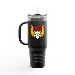 GROTTO Ringneck Tumbler - Black Stainless Steel & Insulated 40oz - Bricks Masons