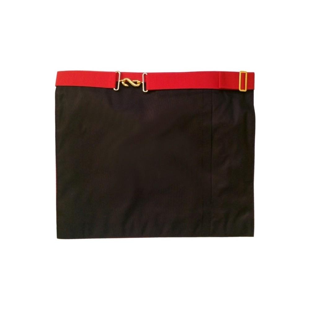 6th Degree Scottish Rite Apron - White & Red Moire - Bricks Masons