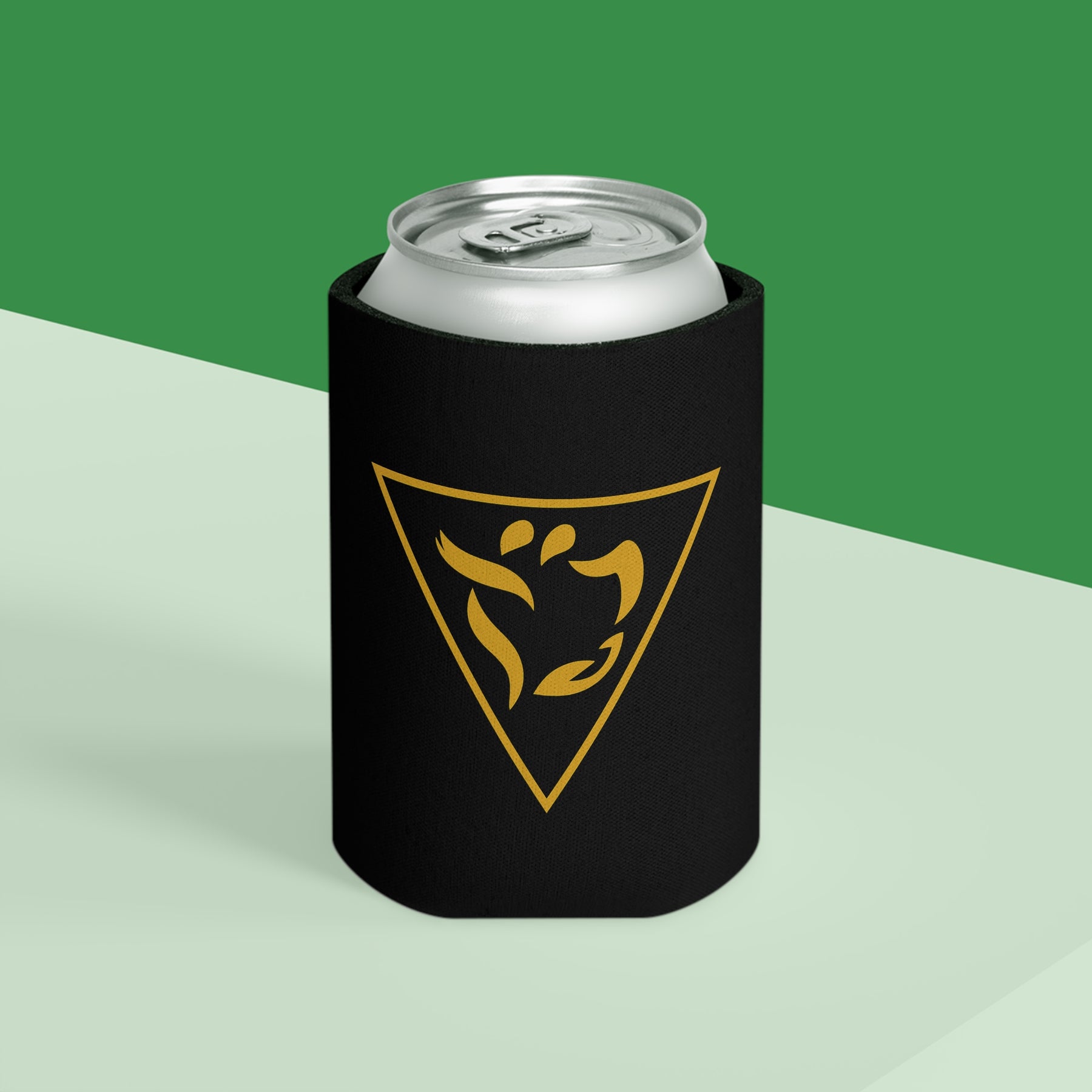 Grand Tiler of Solomon Can Cooler - Gold With Black Polyester Exterior - Bricks Masons