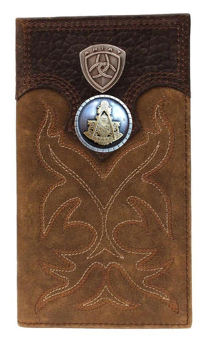 Past Master Blue Lodge Wallet - Ariat Long Length - Bricks Masons