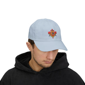 Master Mason Blue Lodge Canada Jurisdiction Baseball Cap - Red Maple Leaf S&C - Bricks Masons