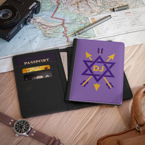 Order of the Secret Monitor Passport Cover - Purple & Gold PU Leather - Bricks Masons