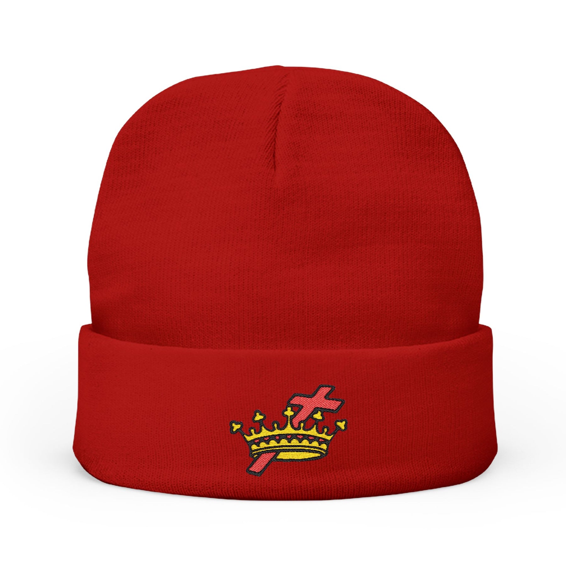 Lady Knights HoTC Beanie - Knit Embroidery Emblem - Bricks Masons