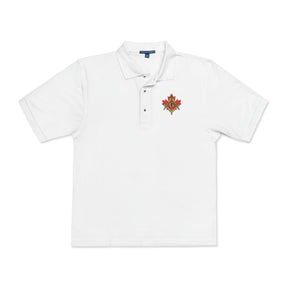 Master Mason Blue Lodge Canada Jurisdiction Polo Shirt - Embroidered Square & Compass G Maple Leaf - Bricks Masons