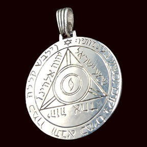 Wiccan Pendant Fourth Pentacle consecrated to Saturn Silver 3 Cm 13 Gr 44 Seals of Solomon Art 793 - Bricks Masons