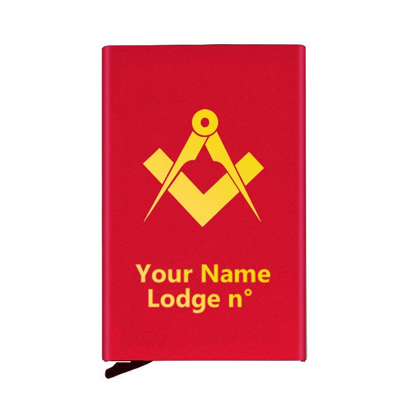 Master Mason Blue Lodge Credit Card Holder - Various Colors - Bricks Masons