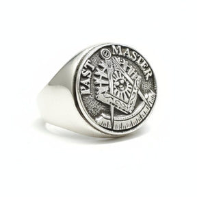 Masonic Past Master Ring, Silver, 1.8 cm, Art. 818 - Bricks Masons