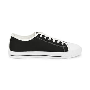 Grand Tiler of Solomon Sneaker - Low Top Sneaker Black & White Golden Emblem - Bricks Masons