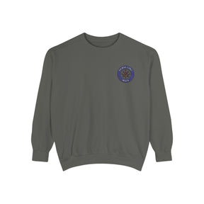 Master Mason Blue Lodge Sweatshirt - Embroidered Emblem Traveling Man - Bricks Masons