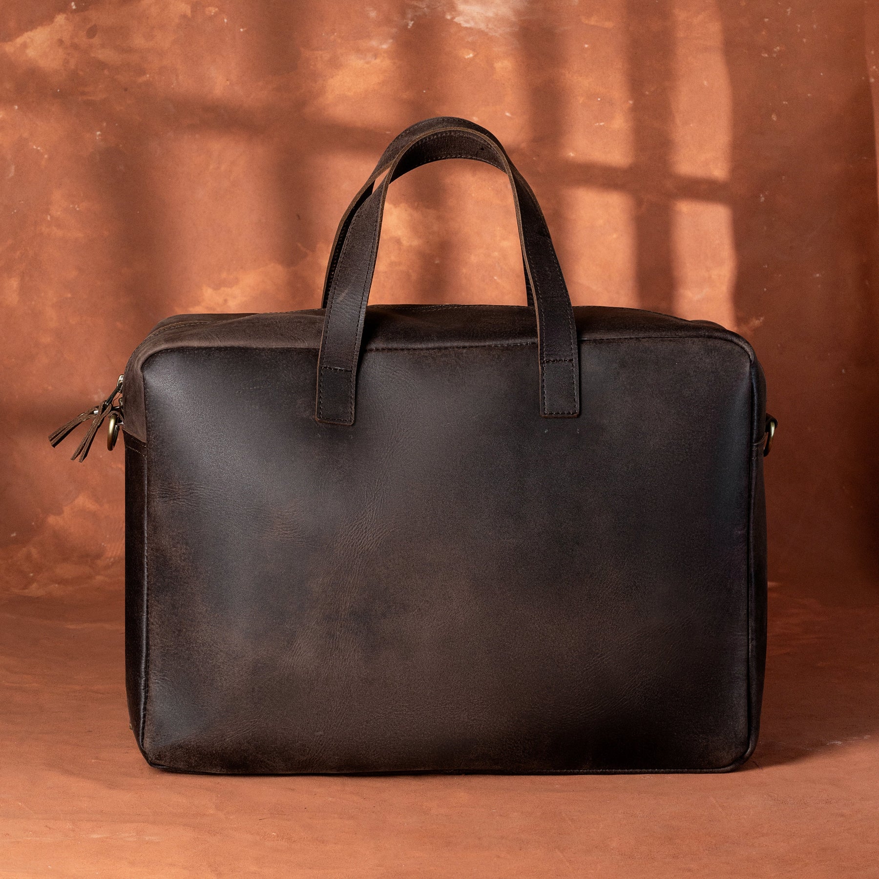 Council Briefcase - Dark Brown Cow Leather - Bricks Masons