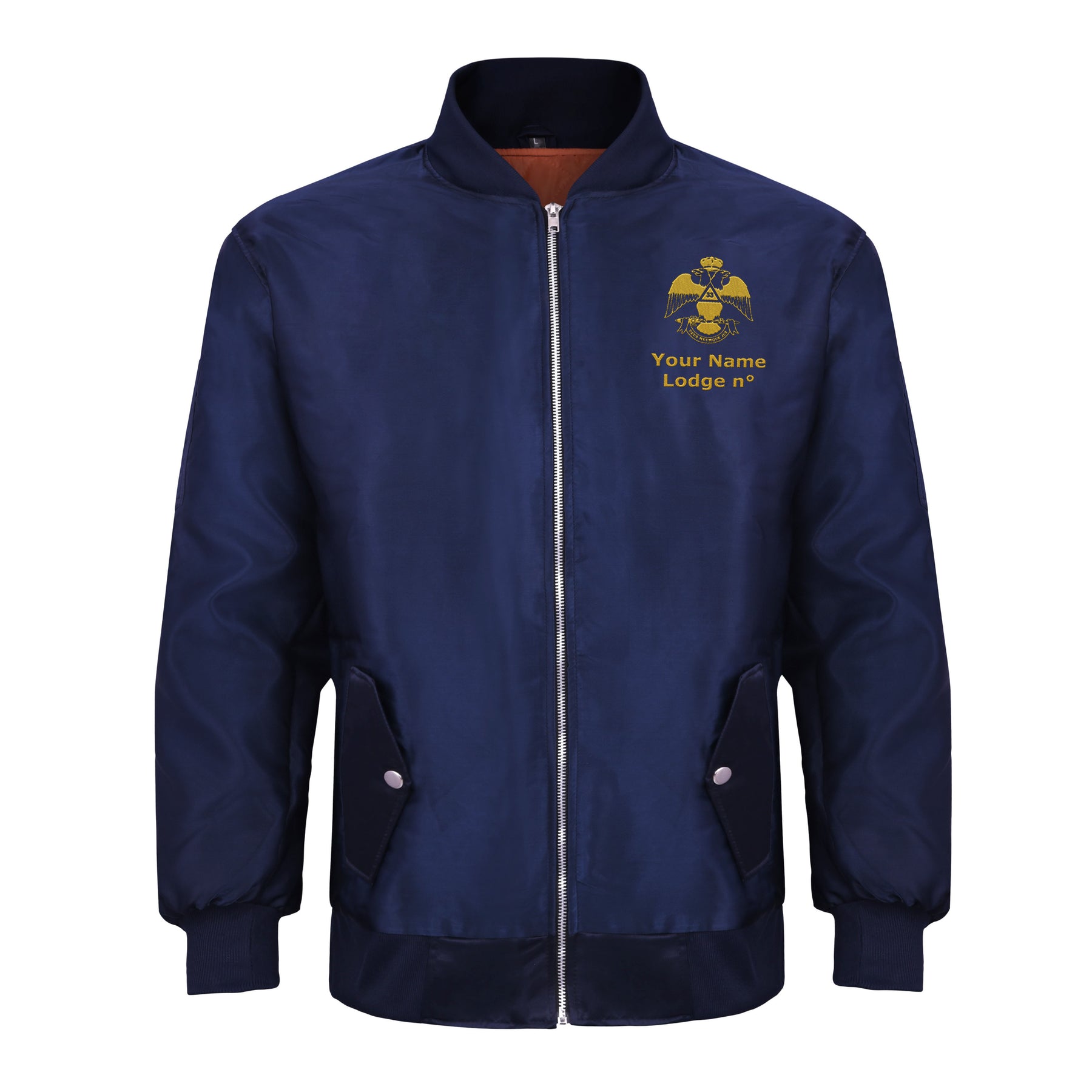 33rd Degree Scottish Rite Jacket - Wings Down Blue Color With Gold Embroidery - Bricks Masons