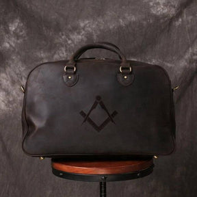 Master Mason Blue Lodge Travel Bag - Dark Brown & Camel