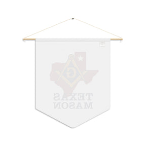 Master Mason Blue Lodge Pennant - Texas Map with Square & Compass and G Emblem - Bricks Masons