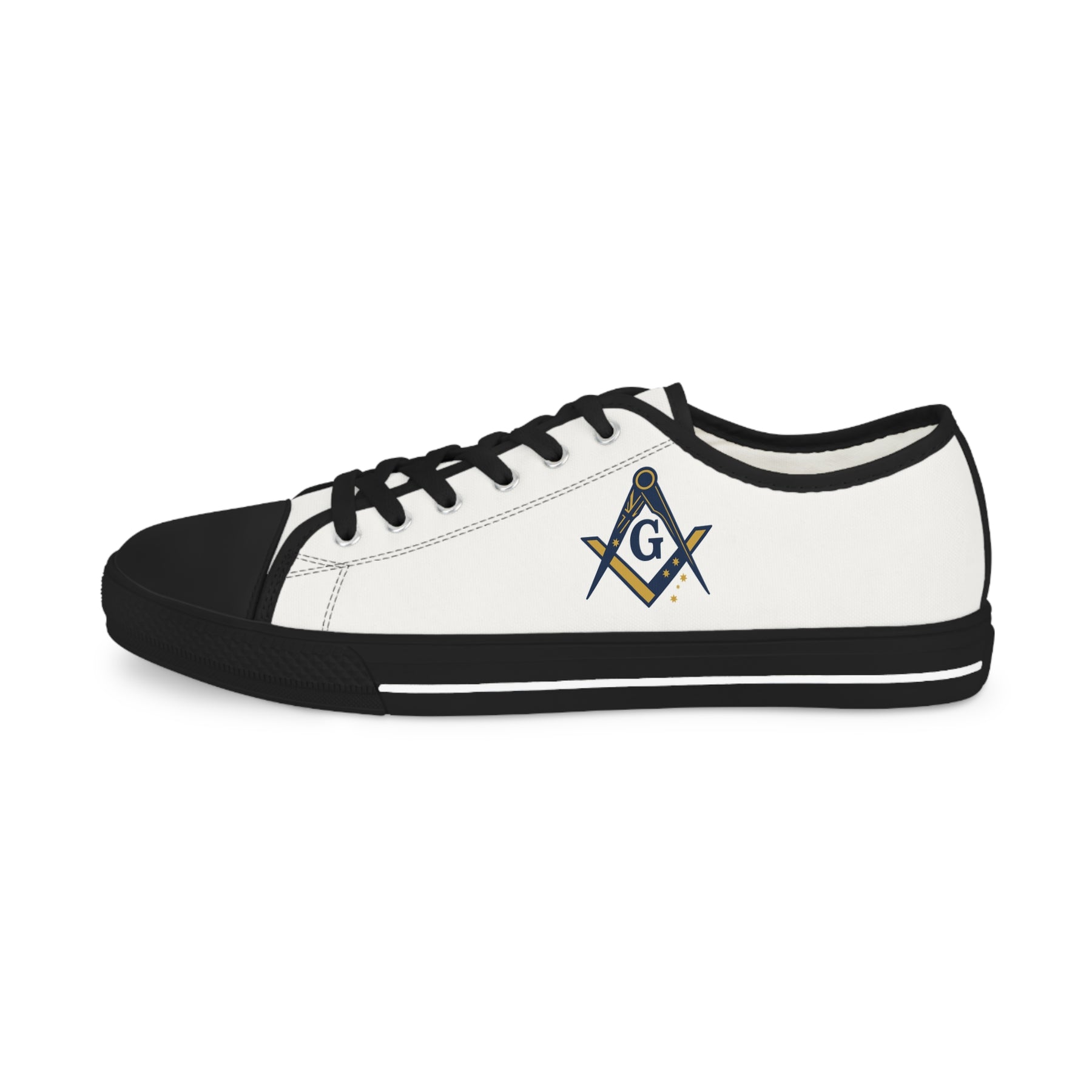Master Mason Blue Lodge Australia Jurisdiction Sneaker - Low Top Sneaker Black & White S&C G - Bricks Masons