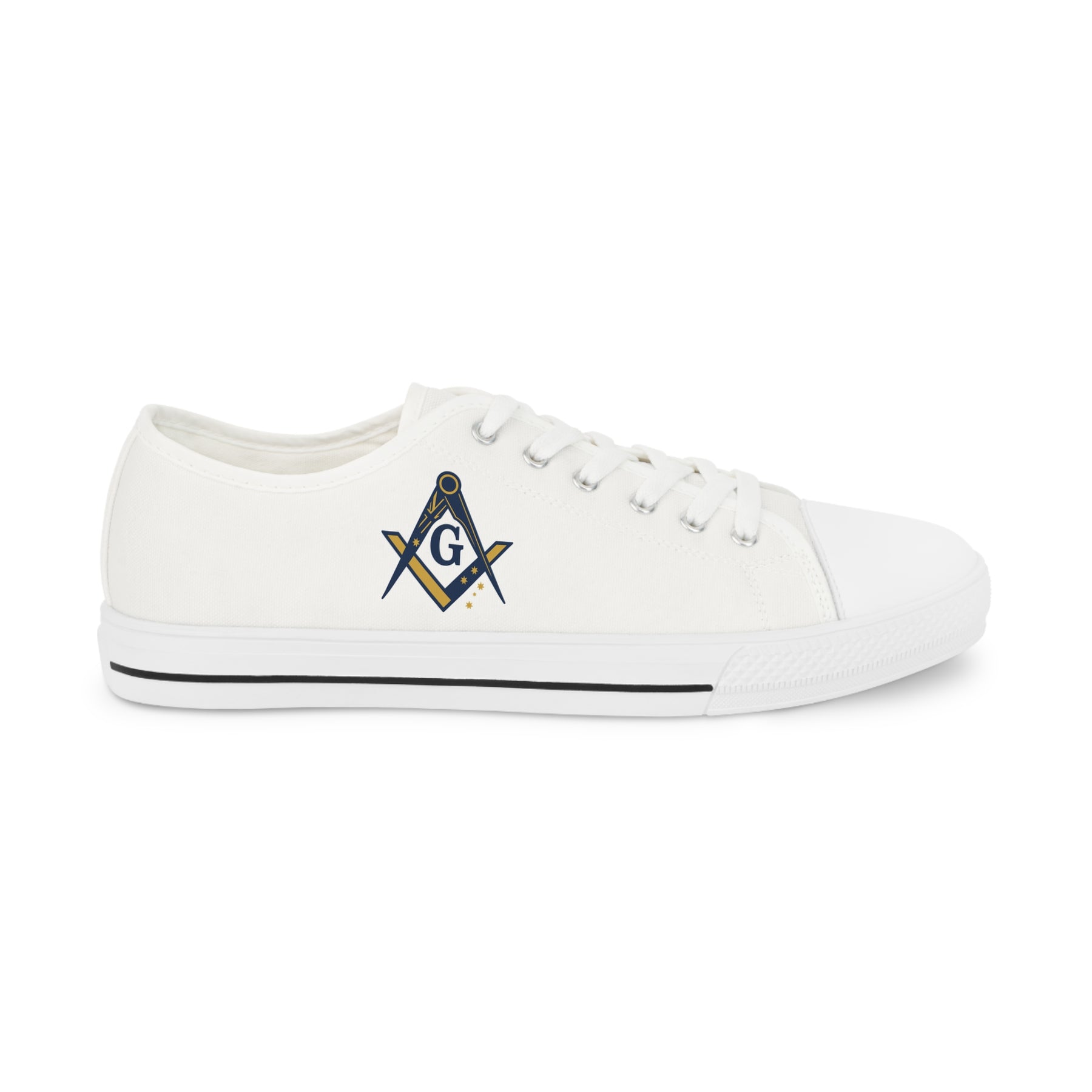 Master Mason Blue Lodge Australia Jurisdiction Sneaker - Low Top Sneaker Black & White S&C G - Bricks Masons