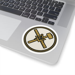 Master Mason Blue Lodge Sticker Decal - Kiss-Cut Colorful - Bricks Masons