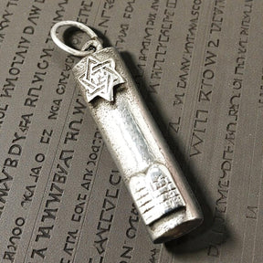 Silver Star of David Cartridge Pendant 2.5 cm 3 g Art 938 - Bricks Masons