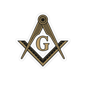 Master Mason Blue Lodge Sticker Decal - Kiss-Cut Glossy Paper - Bricks Masons