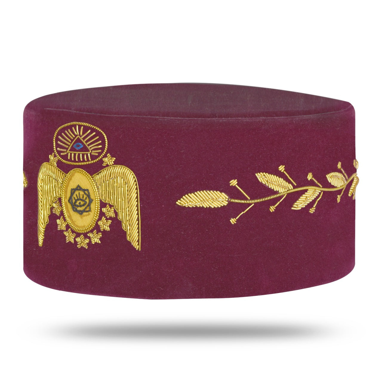 95th Degree Memphis Misraim Regalia Set - Burgundy & Gold Hand Embroidery - Bricks Masons
