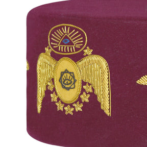 95th Degree Memphis Misraim Regalia Set - Burgundy & Gold Hand Embroidery - Bricks Masons