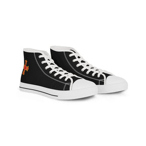 Red Cross of Constantine Sneaker - High Top Black & White - Bricks Masons