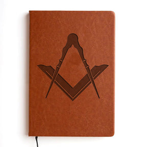 Master Mason Blue Lodge Journal - Brown Faux Leather - Bricks Masons