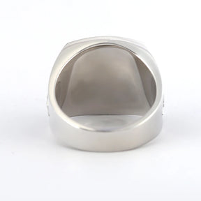 Master Mason Blue Lodge Ring - Sterling Silver Faith Hope and Charity with S&C G