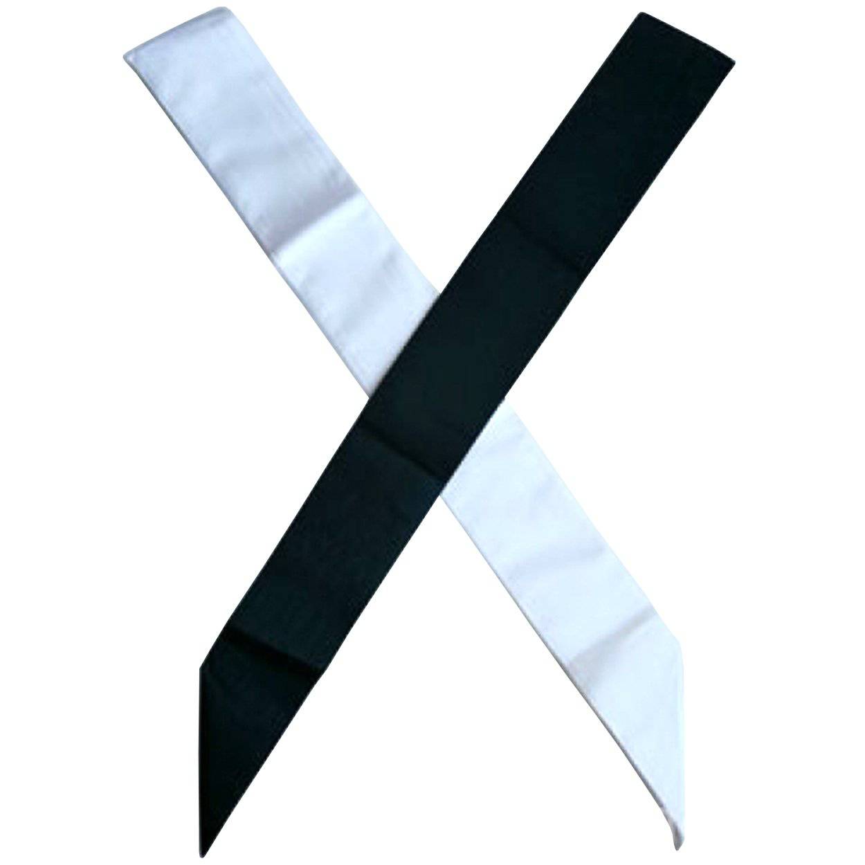 17th Degree Scottish Rite Sash - 2 Pieces White & Black