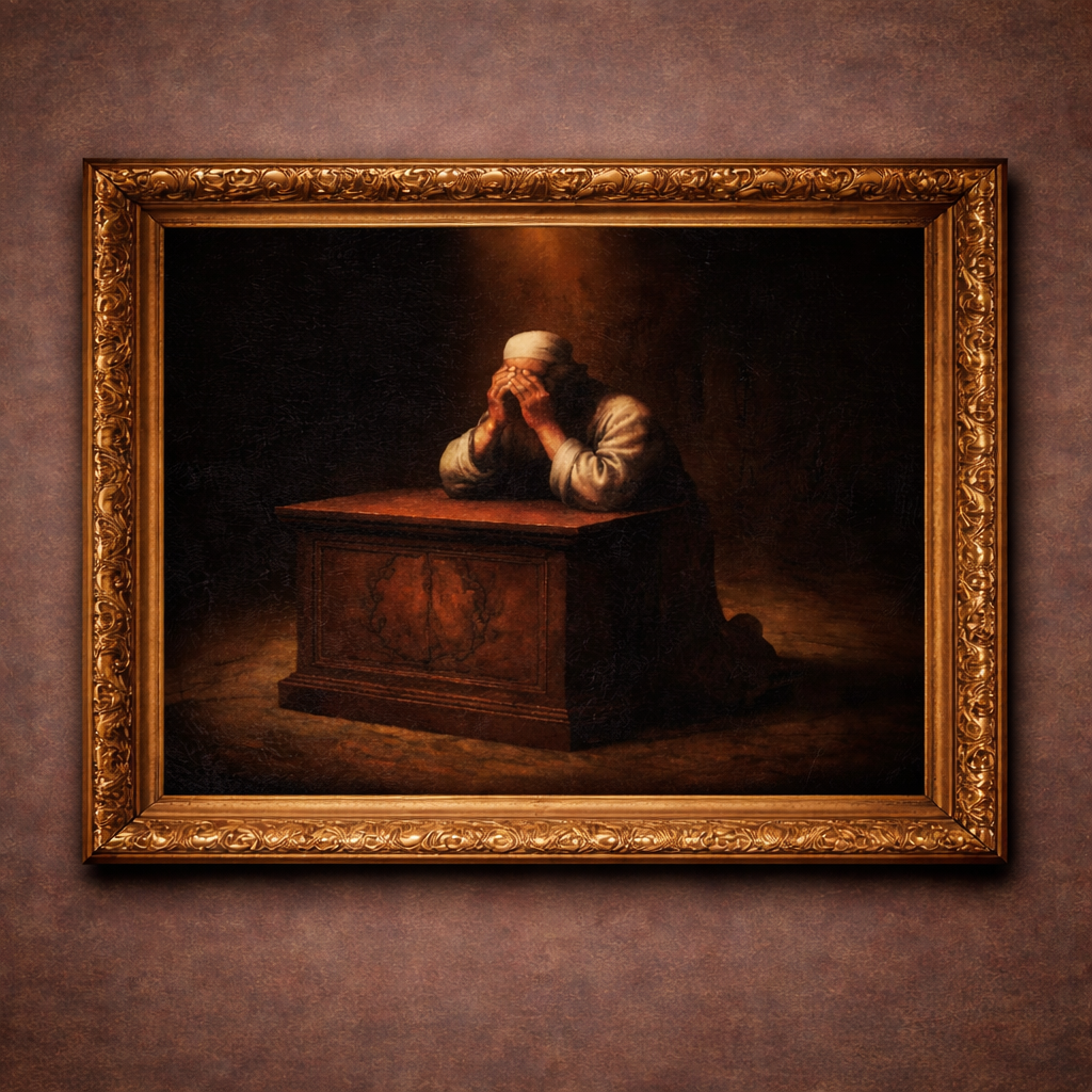 Masonic Canvas - The Master at Prayer - Bricks Masons