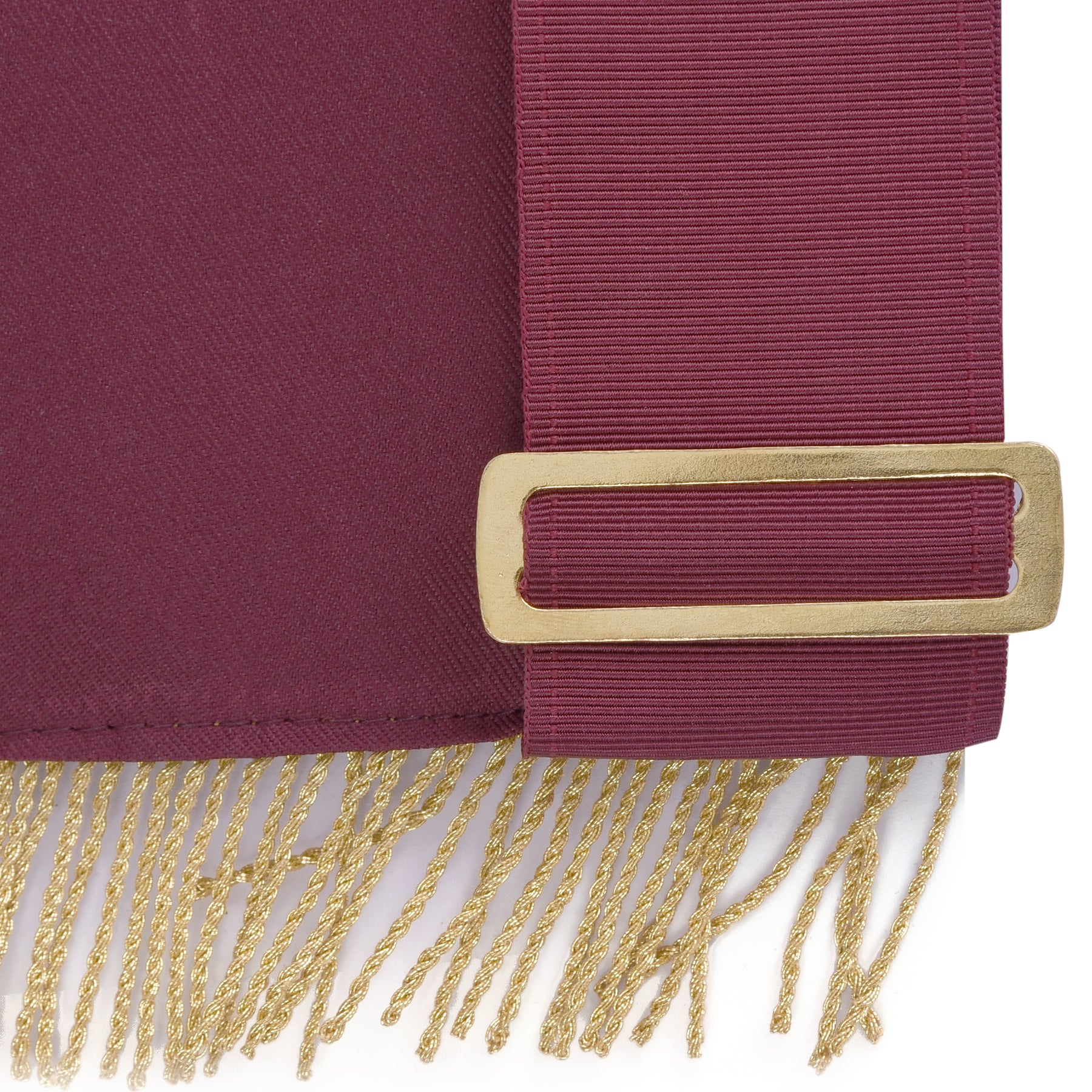 95th Degree Memphis Misraim French Regulation Regalia Set - Burgundy & Gold Hand Embroidery