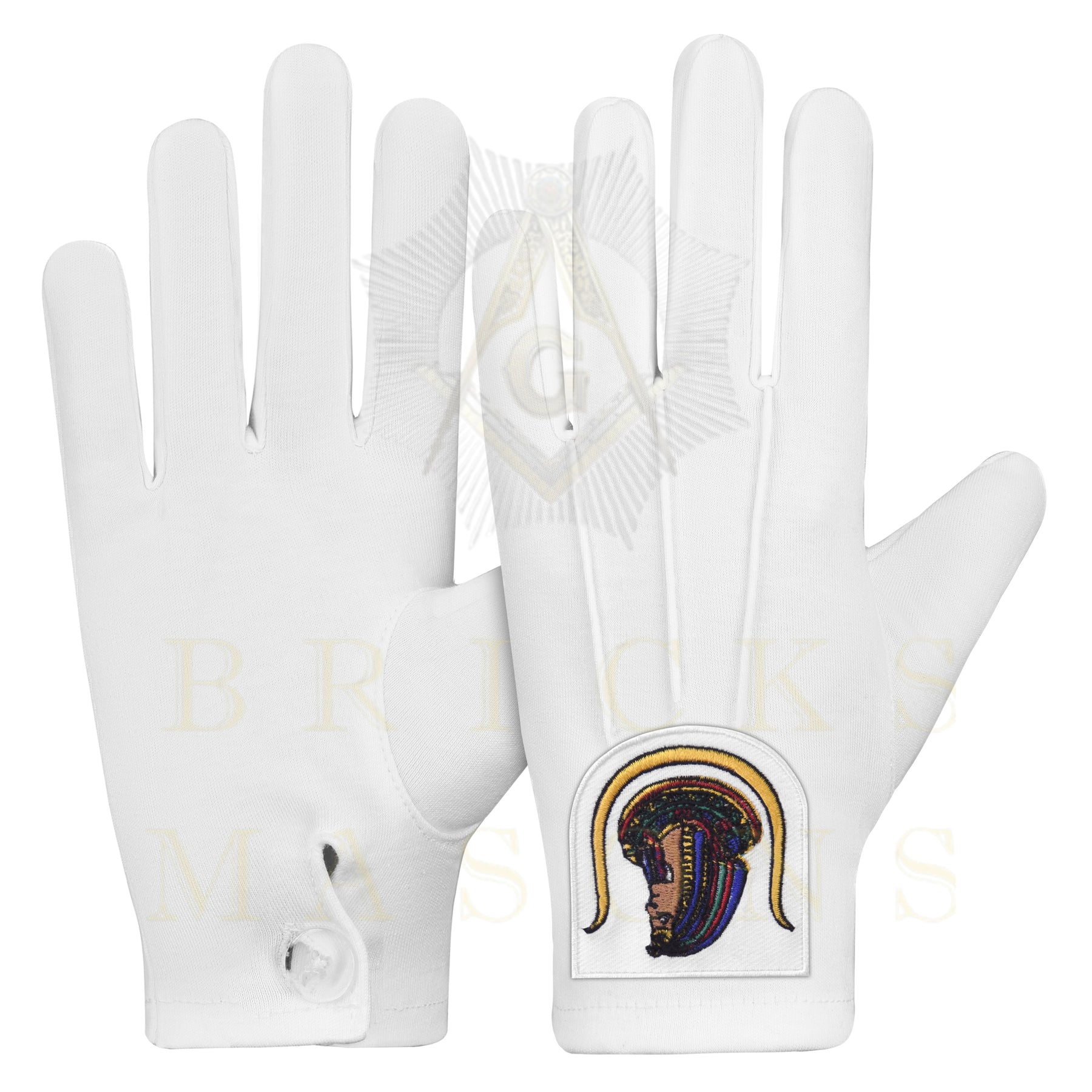 DOI Gloves - White Cotton - Bricks Masons
