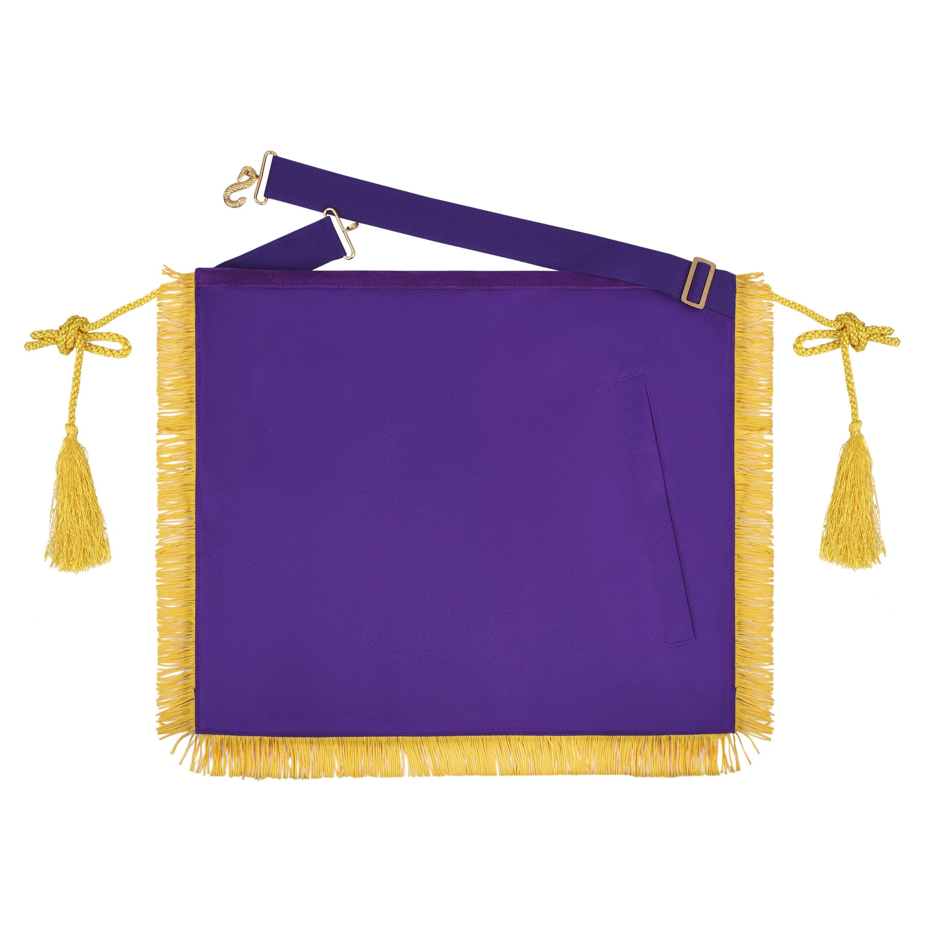 Past Grand Thrice Illustrious Master Royal & Select Masters English Regulation Apron - Purple Velvet Borders With Tassels