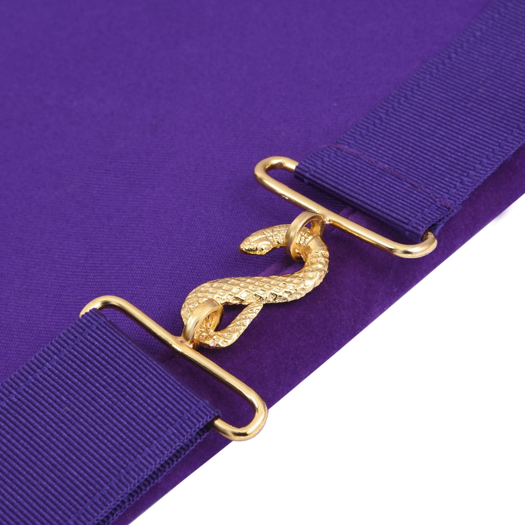 Past Grand Thrice Illustrious Master Royal & Select Masters English Regulation Apron - Purple Borders With Tassels