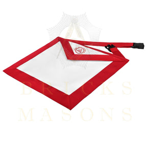 Royal Arch Chapter & Council Apron - Reversible Double-Sided Purple & Red Ribbon - Bricks Masons