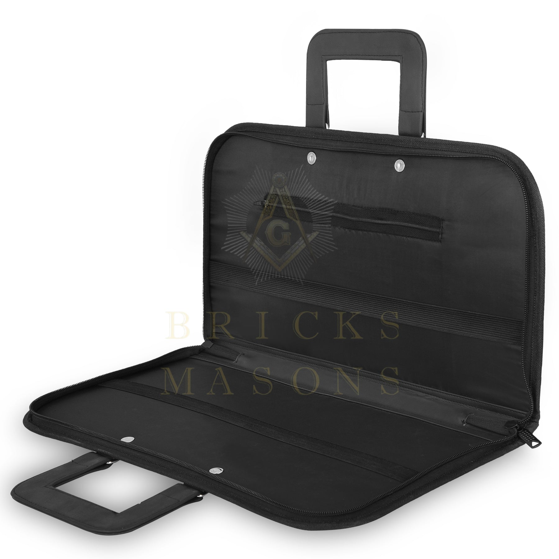 Widows Sons Chain Collar Case - Square & Compass Lightweight Soft Case Half Size - Bricks Masons