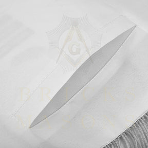 Past Master Blue Lodge Apron - Bullion With Wreath & Pillars - Bricks Masons