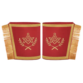Master Mason Blue Lodge Regalia Set - Red & Golden Braid & Fringe - Bricks Masons