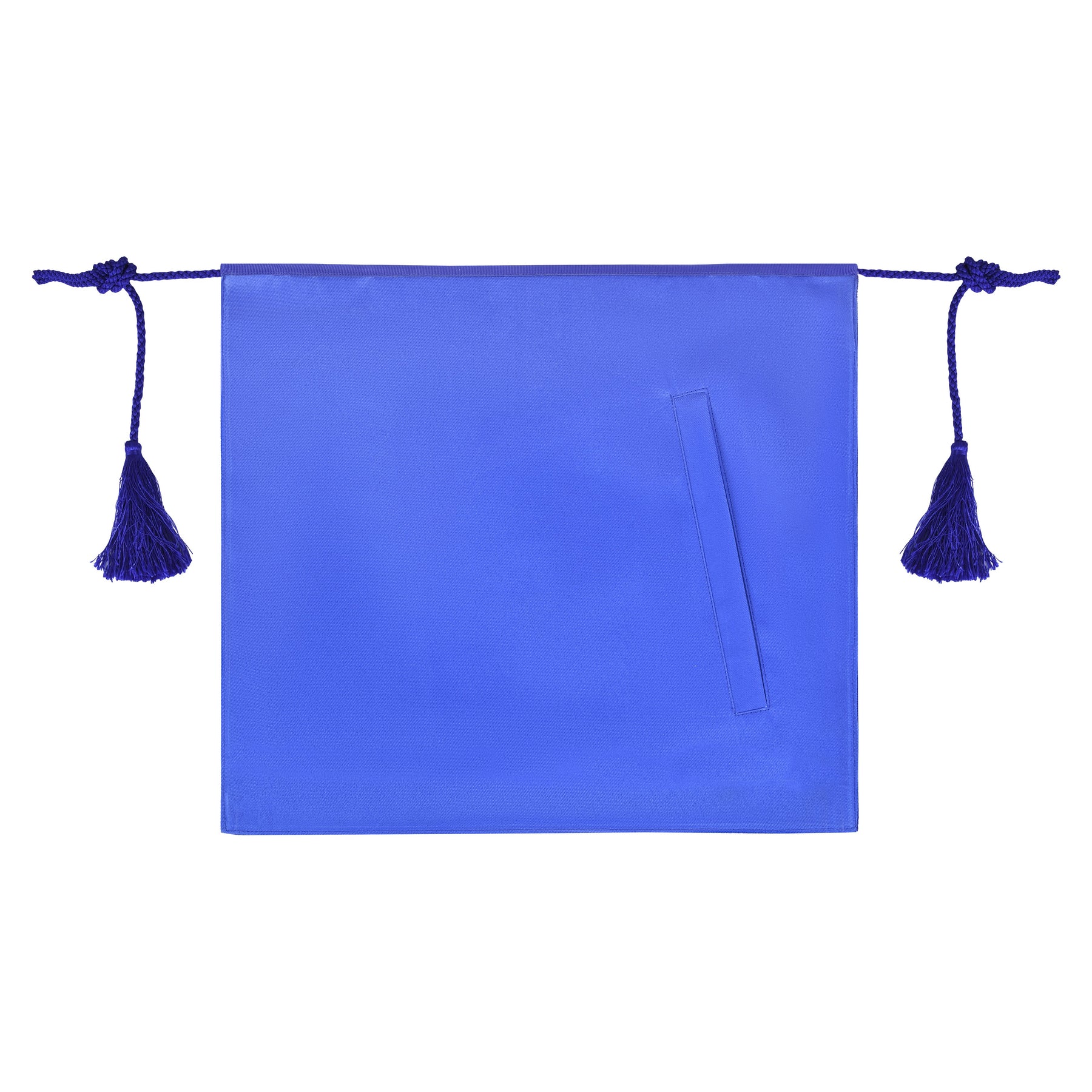 Past Master Blue Lodge Apron - White Cotton With Blue Tassels