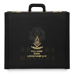 Past Master Blue Lodge Apron Case - Machine Embroidery Personalization Various Sizes & Materials - Bricks Masons