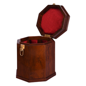 Masonic Fez Case - Pure Rosewood With Red Velvet Interior - Bricks Masons