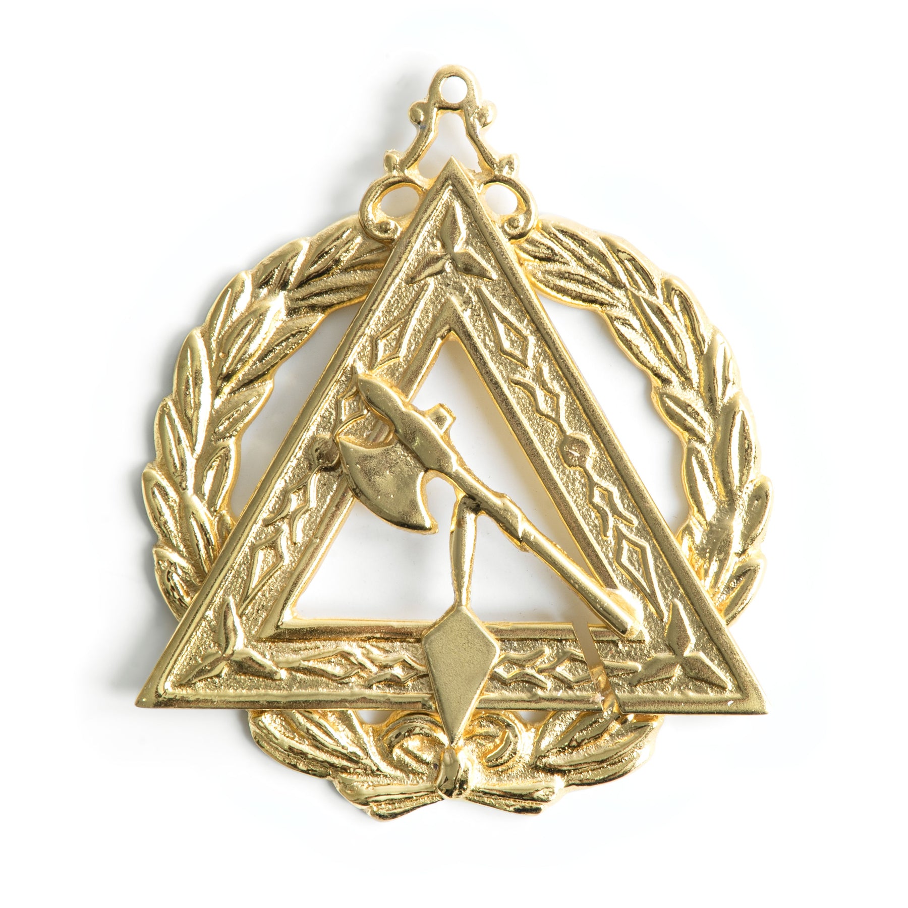 Grand Conductor Of Council Royal & Select Masters Officer Collar Jewel - Gold Plated - Bricks Masons