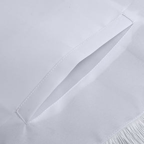 Deputy Grand Master Blue Lodge Apron - All White With Braid & Fringe - Bricks Masons