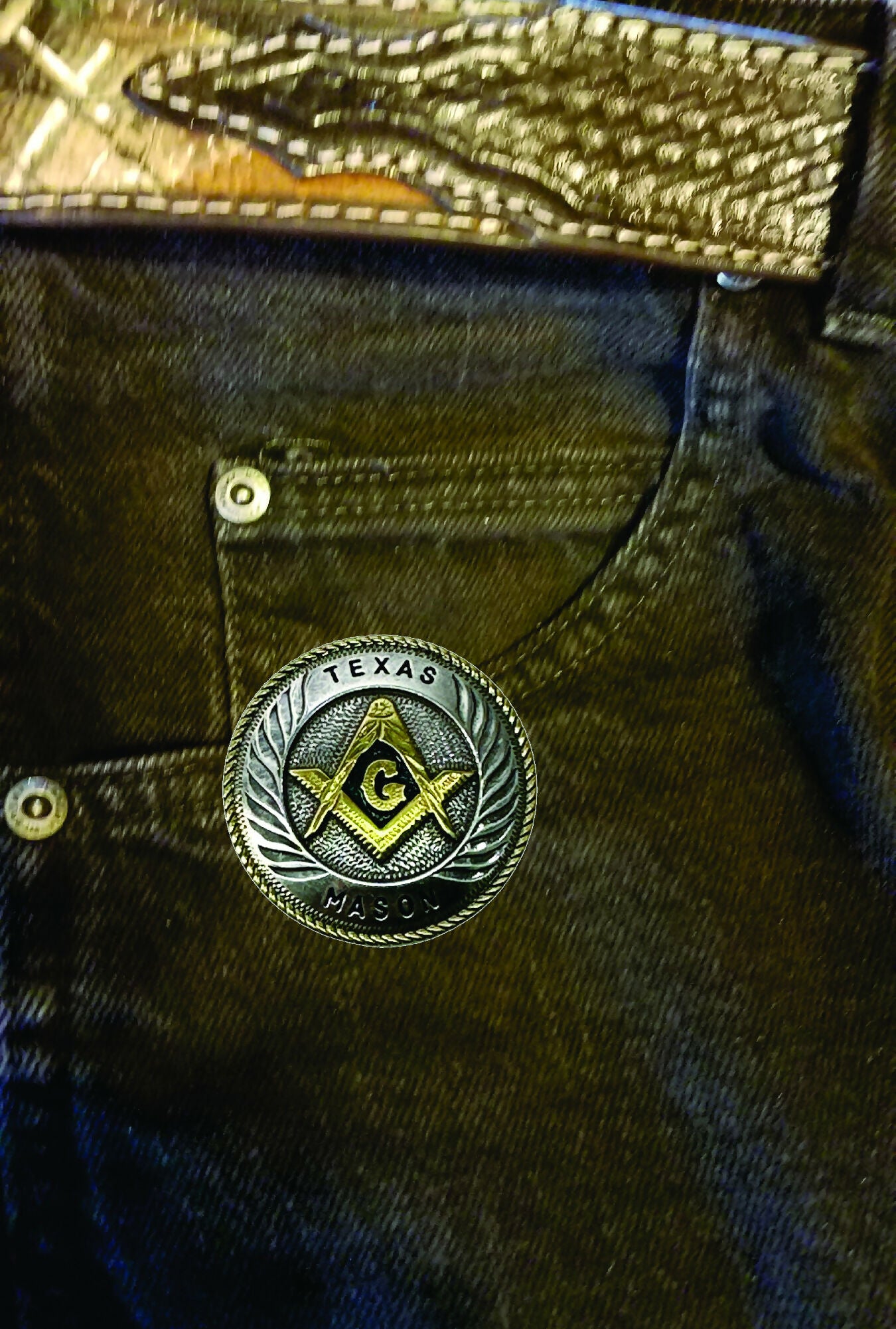 Master Mason Blue Lodge Pocket Key Holder - Texas Mason - Bricks Masons