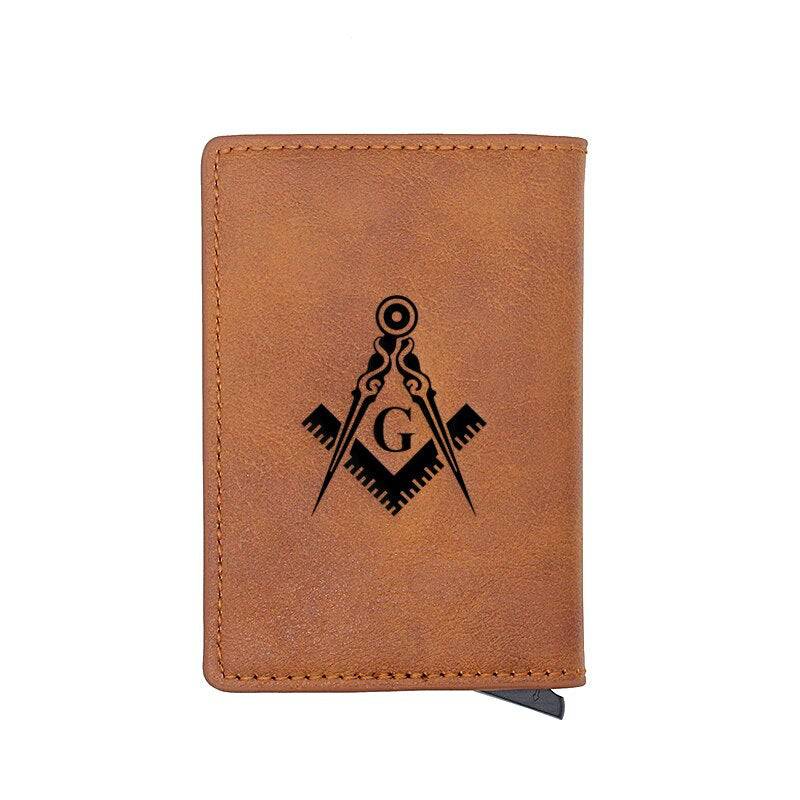 Master Mason Blue Lodge Wallet - Compass And Square G and Credit Card Holder (4 colors)