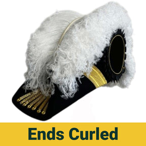 Grand Encampment Officer Knights Templar Chapeau - All White Plumes - Bricks Masons